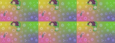 Raster şirin suluboya çiçek desenleri çiziyor. Büyük bir çiçek boyası seti. Kartlar, davetiyeler, tarih kartları ve daha fazlası için kullanılabilir.