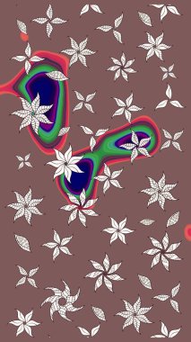 Doodle tarzı. Elle çizilmiş sonbahar çiçeği deseni. Tekstil ve kapak tasarımı için mükemmel. Kahverengi renkli çiçekler. Renkli kahverengi çizim deseni.