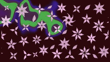 Kahverengi renkli çiçekler. Elle boyanmış suluboya resim çizimi çiçekler ve bitkiler.