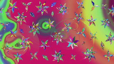 Kumaş, duvar kağıdı ve kağıt üzerine baskı yapmak için gelişen arka plan. Raster illüstrasyonu. Eski usul küçük çiçekli şirin bir eskiz deseni. Moda arka planında parlak buketler.