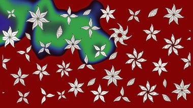 Güzel kumaş deseni. Raster suluboya çiçek deseni, narin çiçekler, kırmızı ve nötr çiçekler, tebrik kartı şablonu.