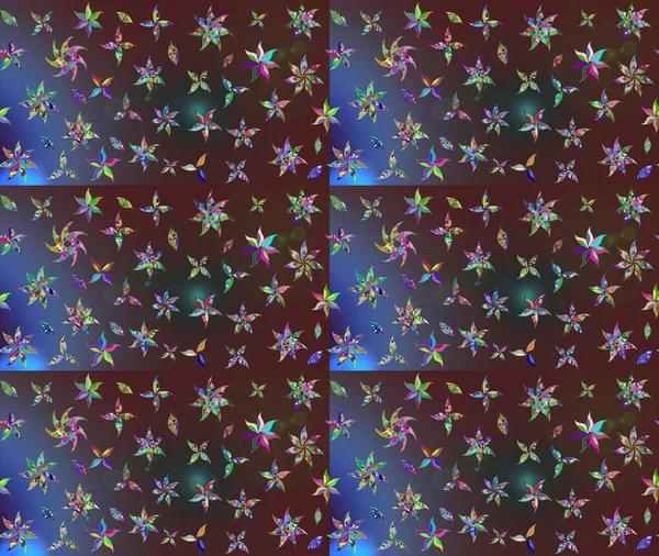 Eskiz geçmişi. Raster illüstrasyonu. Miles Fleur, süslü püslü bir süs. Tomurcukları papatya çiçekleri olan sevimli bir çiçek deseni. Eski usul. Kumaş, tekstil ve duvar kağıdı baskısı için..