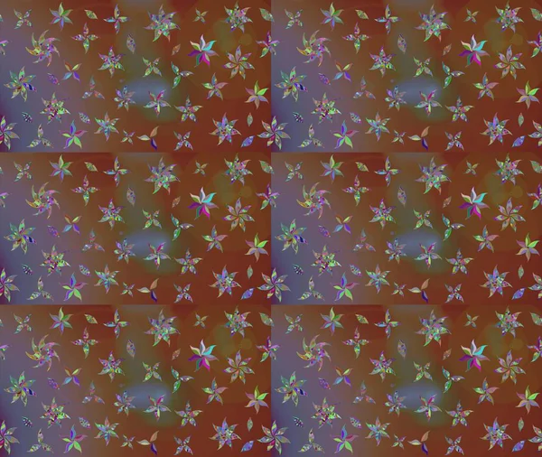 Renkli Bahar Teması eskiz kalıbı. Zentangle soyut çiçekleri. Güzel kumaş deseni. Raster illüstrasyonu. Düz Çiçek Elementleri Tasarımı. Çiçek tozu..