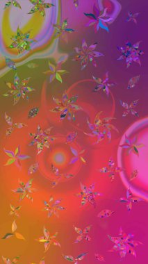 Küçük mor ve turuncu renkte oldukça eski bir besin torbası deseni, çiçekler. Millefleur 'lar. Tekstil, kumaş, kapaklar, duvar kağıtları, baskı, paket, koleksiyon defteri, örgü, dekupaj için çiçek arkaplanı.