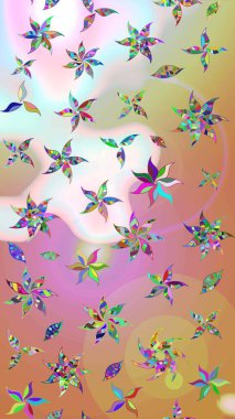 Küçük çiçekli basit bir çiçek çizimi. Tarafsız ve pembe renklerde şirin çiçekler. Moda baskısı, albüm, ambalaj kağıdı ve duvar kağıdı için zarif dekoratif süslemeler. Raster illüstrasyonu.