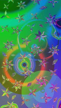 Organik motif arka planı. Çizim kalıbı. Raster illüstrasyonu. Ultraviyole kumaş deseni.