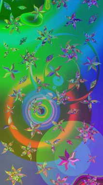 Çiçekli bahar çiçekleri. Küçük çiçekte güzel bir desen. Küçük renkli çiçekler. Moda baskıları için zarif bir şablon. Motley illüstrasyonu.