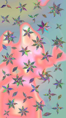 Çiçekli eskiz deseni. Suluboya çizimi. El çizimi. Tarafsız ve pembe renkte çiçekler.