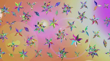 Sevimli çiçek raster deseni. Tarafsız ve pembe renklerde çiçekler. Renkli Yaz Temalı eskiz kalıbı. Düz Çiçek Elementleri Tasarımı.