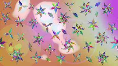 Nötr ve bej renkli papatyaların nötr ve bej renkli desenleri. Raster illüstrasyonu. Tarafsız ve bej renklerde.