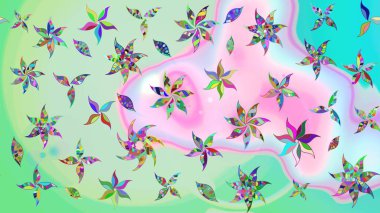 Çiçekli çizim şekli. Tarafsız ve mavi renkte çiçekler. Renkli Bahar Teması eskiz kalıbı. Düz Çiçek Elementleri Tasarımı.