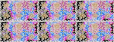 Senin tasarımın için, duvar kağıdı. Altın rengi, kusursuz çizim. Raster geometrik arka plan. Tarafsız ve gri renklerde altın çiçekli altın desenler.