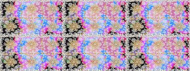 Dekoratif simetri arabesk. Doğum günü kartı, davetiye ya da afiş için iyidir. Tarafsız ve gri renklere altın. Kusursuz ortaçağ çiçek deseni. Raster illüstrasyonu.