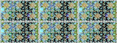 Raster geleneksel oryantasyon süsü. Tarafsız ve altın elementli mavi renklerde altın desen. Kusursuz klasik altın desen.