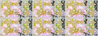 Kusursuz soyut bir arkaplan. Oriental raster klasik nötr, bej ve altın desenli. Raster illüstrasyonu.