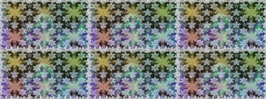 Davetiyeler, kartlar, web sayfası için Raster illüstrasyon. Gri ve nötr renklerde altın element. Doğu tarzı element. Altın desenli çiçek dekoru. Çizgi sanatı tasarım şablonu için sınırsız sınır.