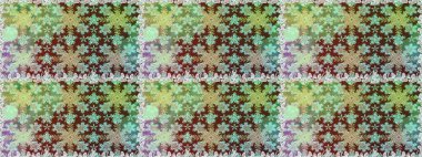 Altın çiçekli, pürüzsüz desen. Barok tarzında altın çiçekli süs. Damask arkaplanı. Tarafsız ve yeşil renklerdeki altın element.