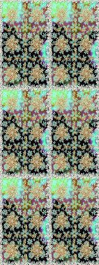 Barok tarzında kusursuz bir doğulu süsü. Tarafsız ve siyah renklerde altın elementlerle geleneksel altın sarısı desen.