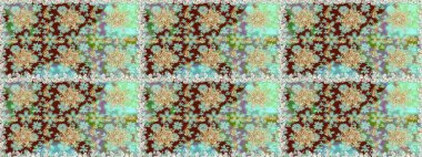 Geleneksel oryantasyon süsü. Klasik klasik klasik arka plan. Tarafsız ve altın elementli yeşil renklerde altın desen. Kusursuz klasik raster altın desenli.