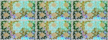 Tarafsız ve altın elementli mavi renklerde altın desen. Kusursuz altın desen. Raster doğulu süsü.