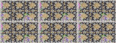 Barok tarzında kusursuz bir doğulu süsü. Raster geleneksel altın pürüzsüz desen gri ve kahverengi renkler.