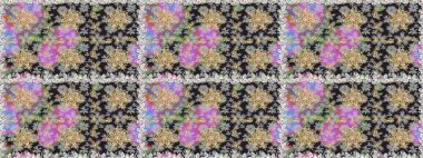 Raster altın pürüzsüz desen. Arkaplan, kumaş, altın duvar kağıdı. Düz elle çizilmiş klasik koleksiyon. Altın desenli gri ve nötr renkler ve altın elementler.