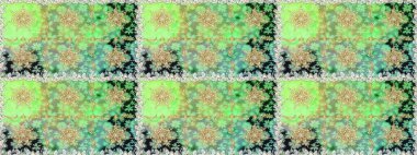 Kusursuz kıvırcık saçlar. Doğulu stil, altın elementlerle birlikte yeşil ve nötr renklerde altın desenli arabesk yapar. Raster altın desen.