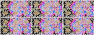 Kusursuz kıvırcık saçlar. Raster altın desen. Doğulu stil altın deseni altın elementlerle nötr ve gri renklerle donatır..