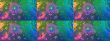 Tekstil için figür. Davetiye ve kartpostal tasarımı için dekoratif çiçek unsurları. Yapraklı çizim şekli. Poster ya da kapak için arka plan. Sevimli zarif çiçekler Raster illüstrasyonu.