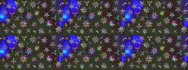 Renkli Bahar Teması eskiz kalıbı. Yeşil ve gri renkli çiçekler. Düz Çiçek Elementleri Tasarımı. Raster illüstrasyonunda çiçek deseni çizimi.