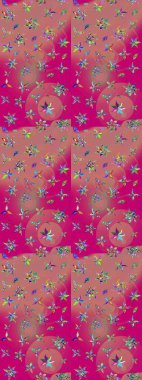 Çiçekler suluboya eskiz deseni. Raster Stili kumaş deseni.