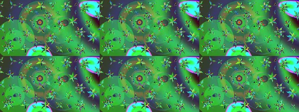 Karalama çiçekleri çizim kalıbı. Yeşil ve mavi el çizimi desen. Raster deseni. Sanat ilham verir ve mavi tarzda çiçekler bırakır..