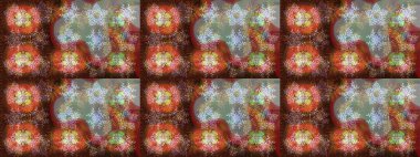 Renkli arka planda izole tatlı kar taneleri. Raster illüstrasyonu. Kahverengi, nötr ve gri renkli kar taneleri. Kar tanesi raster deseni.