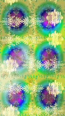 Kar taneleri deseni. Soyut kar taneleri arkaplanda izole edilmiş düz dizayn. Raster kar taneleri arka planda. Raster illüstrasyonu. Kar tanesi renkli desen.