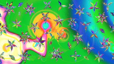 Küçük çiçekteki sevimli çiçek deseni. Tony 'nin kumaş kalıbını çiz. Modaya uygun kumaş deseni. Raster illüstrasyonu.