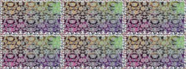 El çizimi çiçekli, soyut, pürüzsüz desen. Raster illüstrasyonu. Renkli çiçekler.