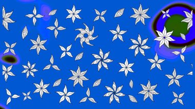 Desen, çizim, çiçek sınırı. Kıvırcık, parlak örgü. Eski moda arka plan. Çiçek çelengi. Raster illüstrasyonu. Güzel, pürüzsüz kumaş, tuval..