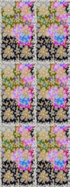 Raster oryantal süs. Gri ve nötr renklerde altın elementlerle kusursuz desen. Kusursuz altın desen.