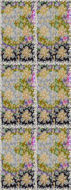 Kusursuz kıvırcık saçlar. Raster altın desen. Doğulu stil altın deseni gri ve nötr renklerle altın elementlerle donatır.