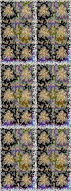 Gri ve siyah renkli ve altın elementli klasik, pürüzsüz desen. Raster illüstrasyonu.