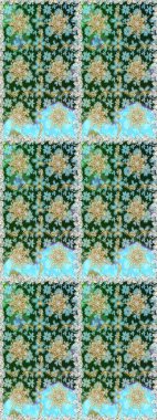 Mavi ve nötr renklerde altın elementlerle kusursuz desen. Geleneksel oryantasyon süsü. Klasik klasik klasik arka plan. Kusursuz klasik raster altın desenli.