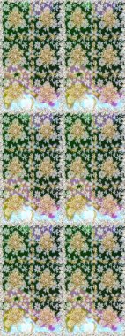 Tarafsız ve gri renklerin kraliyet retro 'su. Raster illüstrasyonu. Altın şablon. Kart, duvar kağıdı, ambalaj ve tekstil için klasik tasarım. Klasik çiçek dokusu. Kusursuz desenli altın elementler.