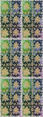 Kusursuz kıvırcık saçlar. Doğulu stil altın deseni gri ve nötr renklerde altın elementlerle donatır. Raster altın desen.