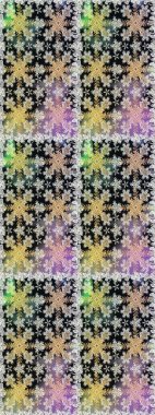 El yapımı dekoratif çerçeve, albüm kapağı, tebrik kartı, klasik Art deco tarzı. Altın karalama fantezi yapraklarından Raster soyut çiçek çelengi ve gri ve nötr renklerde çiçek..