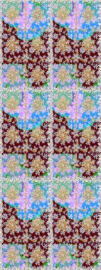 Doğu tarzı arabesk. Mavi renklerde altın elementlerle kusursuz desen. Kusursuz altın desenli bukleler. Hassas altın deseni açın. Raster. Parlak dantel, stilize çiçekler, şal desenli.