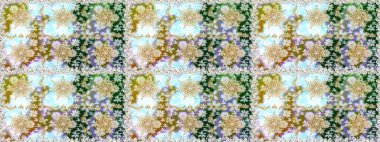 Raster oryantal süs. Tarafsız ve bej renklerde altın desenli altın elementler. Kusursuz altın desen.