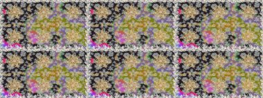 Kusursuz damaske klasik altın desen. Gri ve nötr renklerde altın desenli altın elementler. Raster illüstrasyonu. Tekrarlayan ögelerle soyut arkaplan Raster.