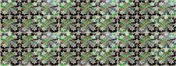 Tekrarlayan elementlerle soyut arkaplan oluşturun. Kusursuz damaske klasik altın desen. Raster illüstrasyonu. Gri ve yeşil renklerde altın desenli altın elementler.