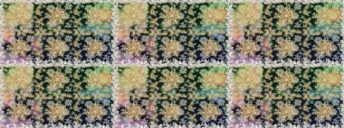 Raster oryantal süs. Barok tarzında kusursuz bir doğulu süsü. Geleneksel klasik altın desen. Altın desenli gri ve nötr renkler ve altın elementler.