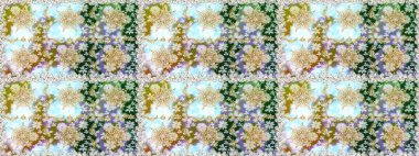 Raster oryantal süs. Tarafsız ve bej renklerde altın desenli altın elementler. Kusursuz altın desen.